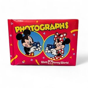 Vintage Walt Disney World Photo Album Mickey & Minnie Mouse 4x6 1990s Souvenir